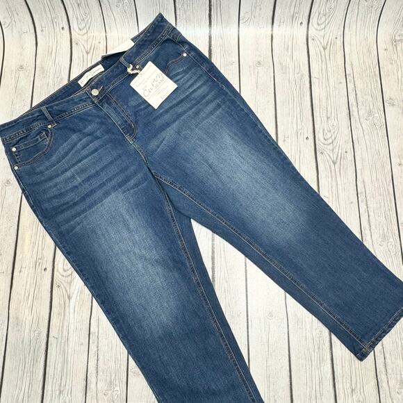 NWT Cato Fashion The Curvy Skinny Cropped Jeans Size 16W - Picture 1 of 4